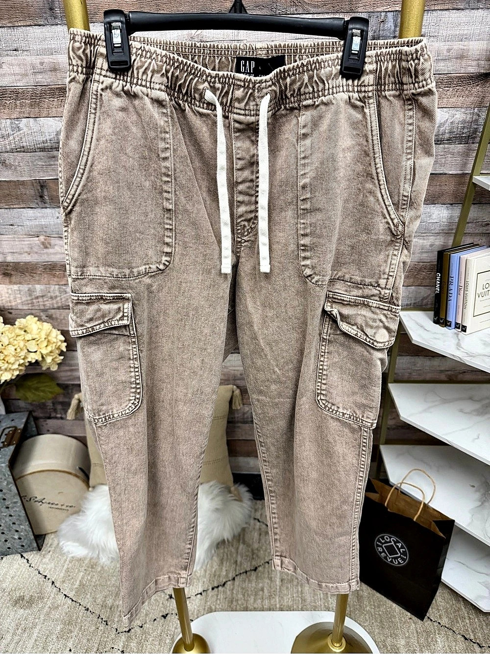 GAP Brown Drawstring Cargo Joggers